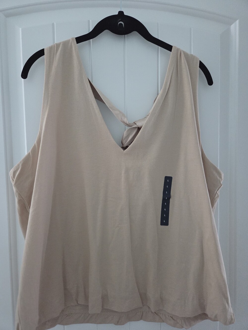 Lands' End Beige V-Neck With Tie-Back Tank